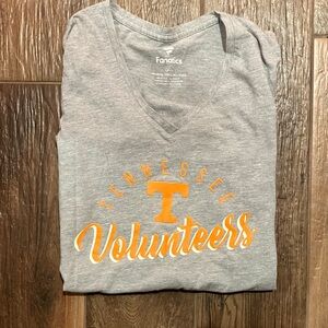 Fanatics Gray Tennessee Volunteers V-Neck Tee